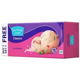 Mother Dairy Tutti Fruitti Ice Cream, 700 ml Buy 1 Get 1